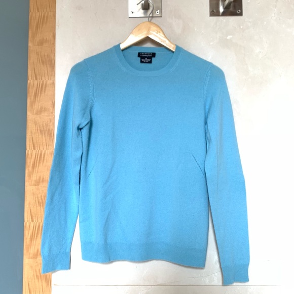 100% Cashmere by Bloomingdales elbow patch sweater - Picture 1 of 3